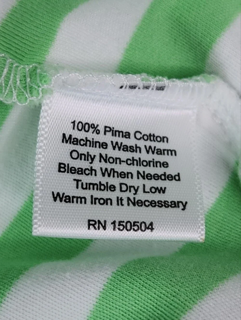 CPC Striped Polo Shirt in Light Green & White - Kids